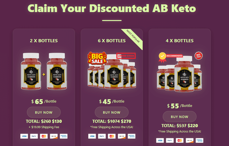 AB Keto ACV Gummies discounts